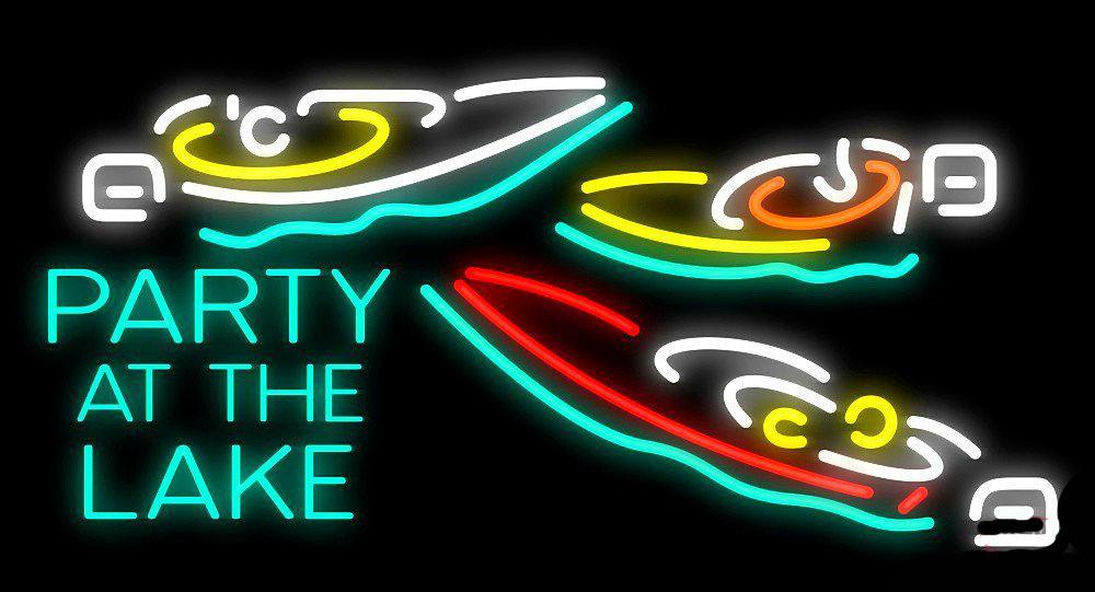 Party At The Lake Neon Sign